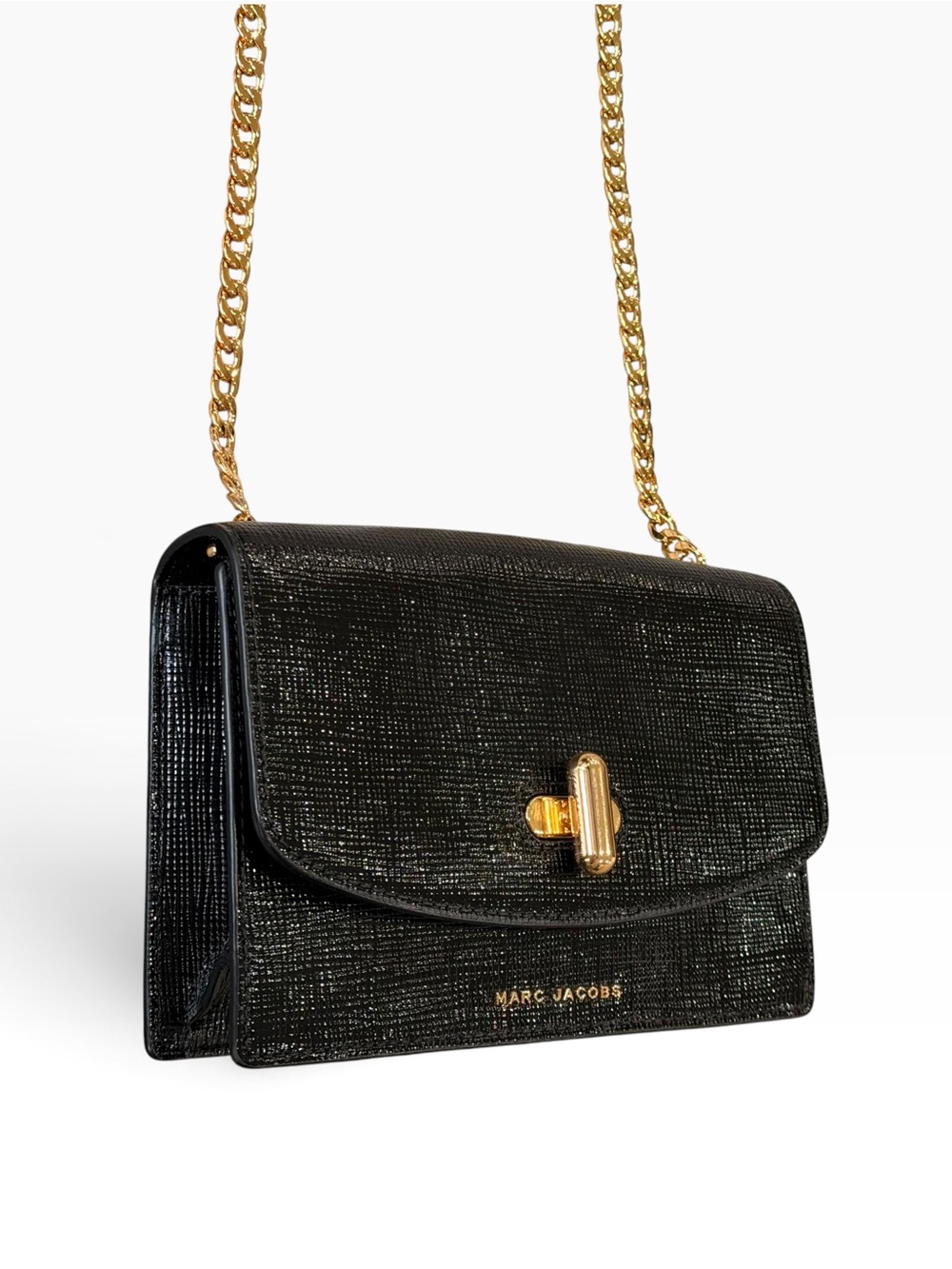 LIKE NEW Marc Jacobs The Turnlock Leather Crossbody Bag - Black - Picture 13 of 16
